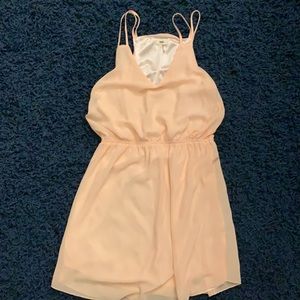 Peach colored dress
